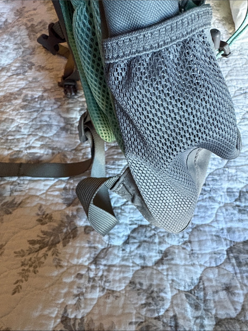 The North Face Gray Backpack with Mint Accents - Picture 9 of 13